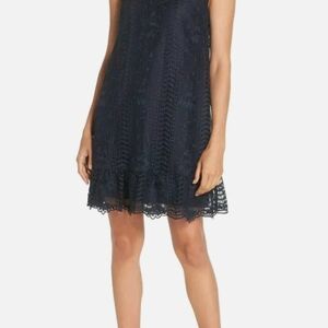 BB Dakota Sheri Mock Neck Lace Mini Dress Sz. Xs